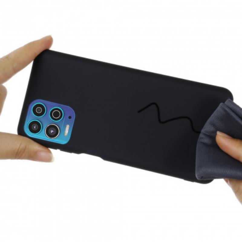 Capa Para Moto G100 Silicone Líquido Com Cordão