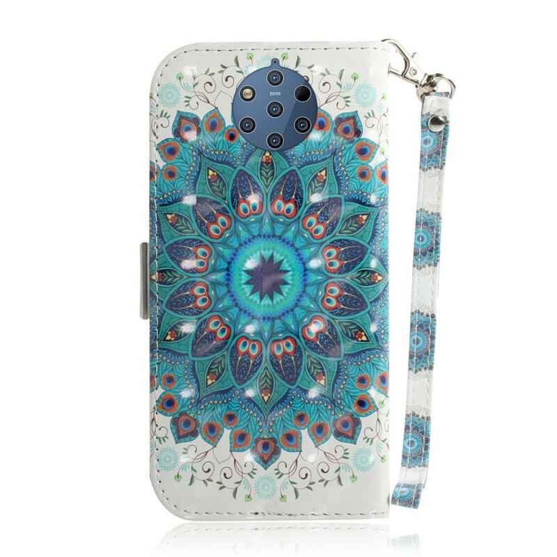 Capa De Couro Para Nokia 9 PureView De Cordão Manda Magistral Com Cordão