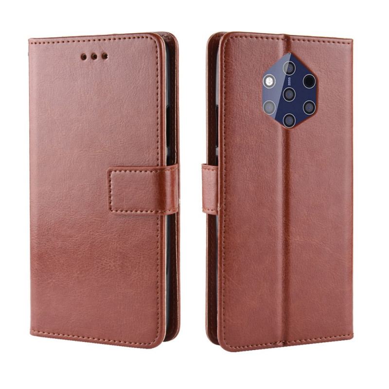 Capa Flip Para Nokia 9 PureView Couro Falso Chamativo