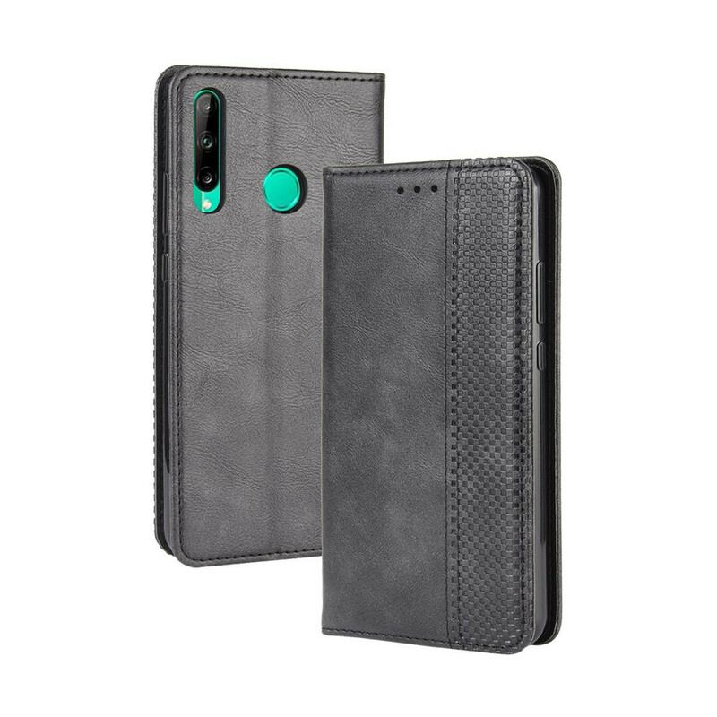 Capa De Celular Para Huawei P40 Lite E Flip Efeito Couro Vintage Estilizado
