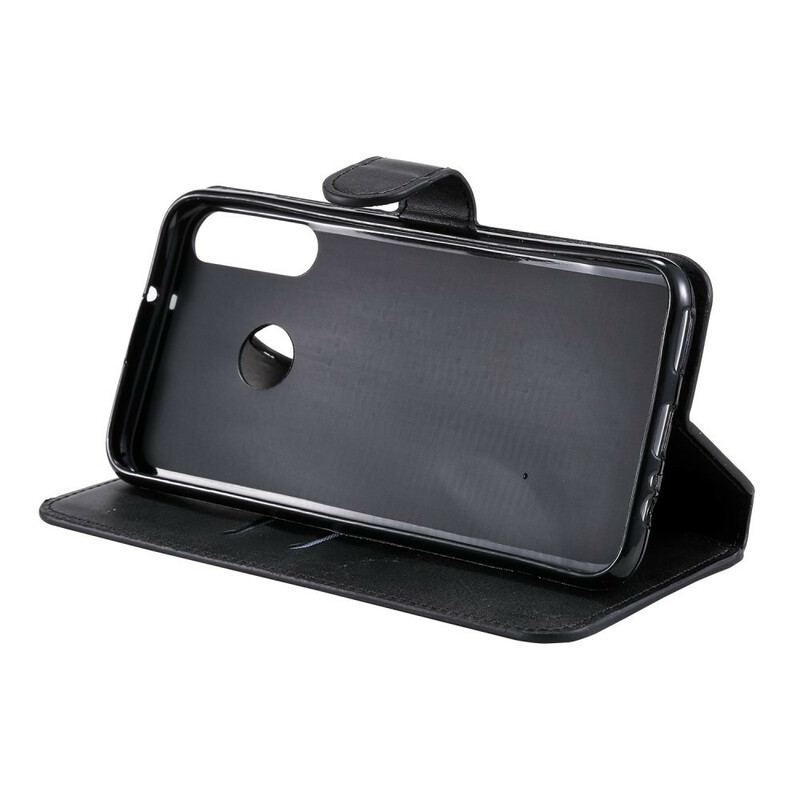 Capa Flip Para Huawei P40 Lite E Efeito Couro Clássico