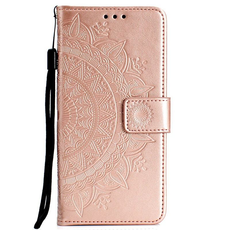 Capa Folio Para Huawei P40 Lite E Mandala Do Sol