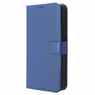 Capa De Couro Para Xiaomi Redmi Note 12 4G De Cordão Couro Falso Estiloso Com Tiras