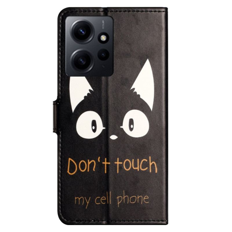 Capa Flip Para Xiaomi Redmi Note 12 4G Não Toque No Meu Celular
