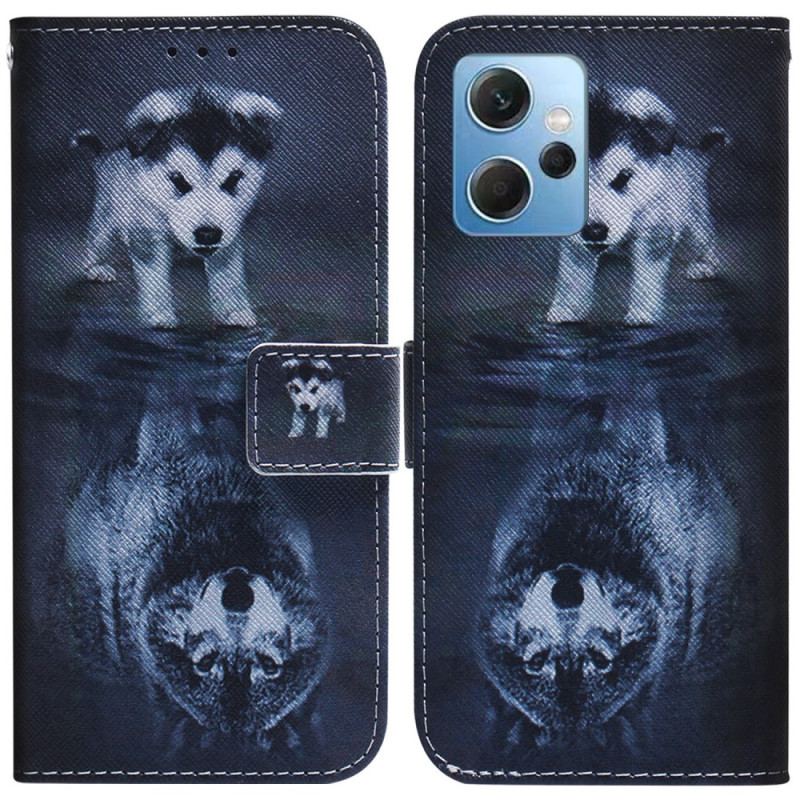 Capa Flip Para Xiaomi Redmi Note 12 4G Sonho De Cachorrinho