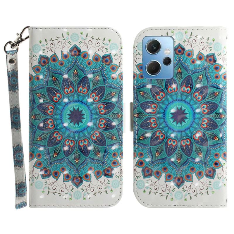 Capa Folio Para Xiaomi Redmi Note 12 4G De Cordão Mandala Strappy