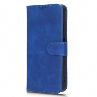 Capa Folio Para Xiaomi Redmi Note 12 4G Estilo De Couro Liso
