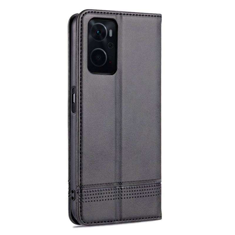Capa De Celular Para Realme 9i Flip Couro Sintético Azns