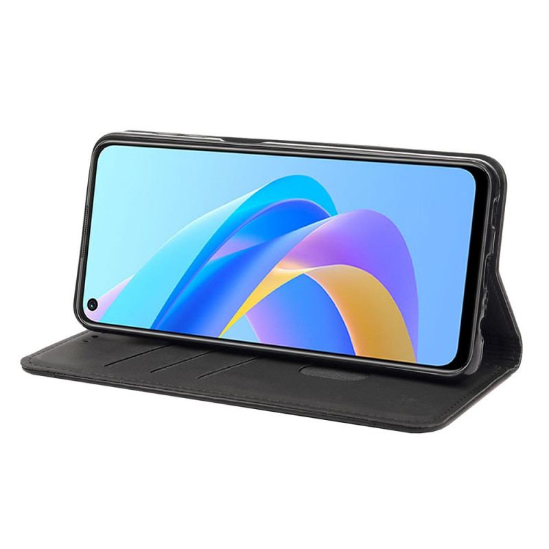 Capa De Celular Para Realme 9i Flip Efeito Couro Empresarial Em Dois Tons