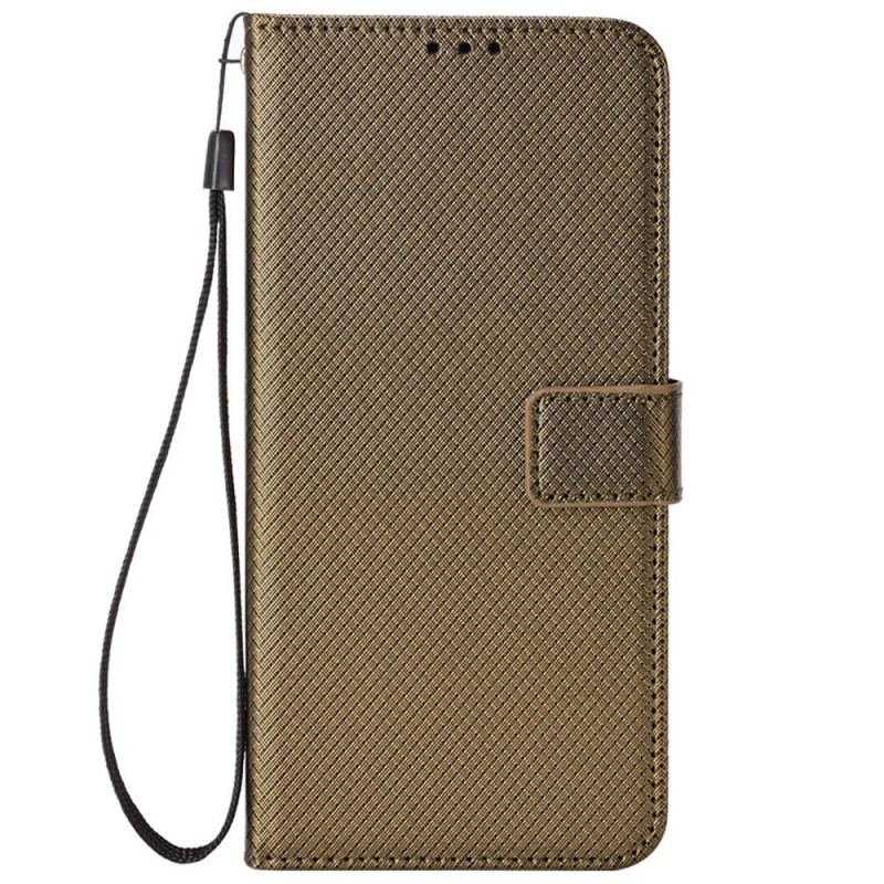 Capa De Couro Para Realme 9i De Cordão Correia Texturizada De Couro Sintético