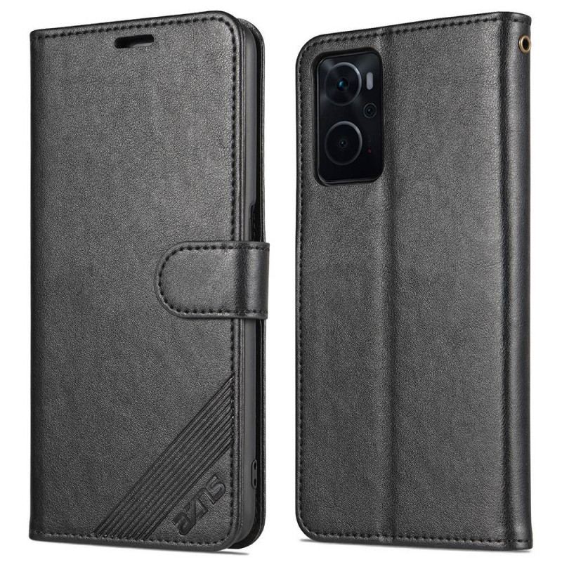Capa Flip Para Realme 9i Couro Estilo Azns