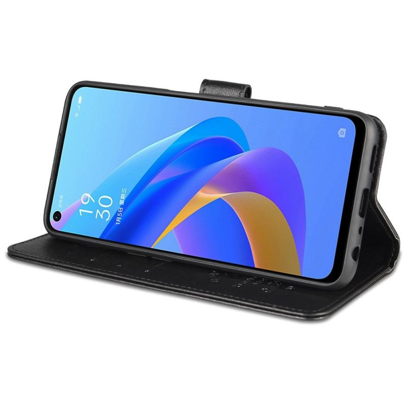 Capa Flip Para Realme 9i Couro Estilo Azns