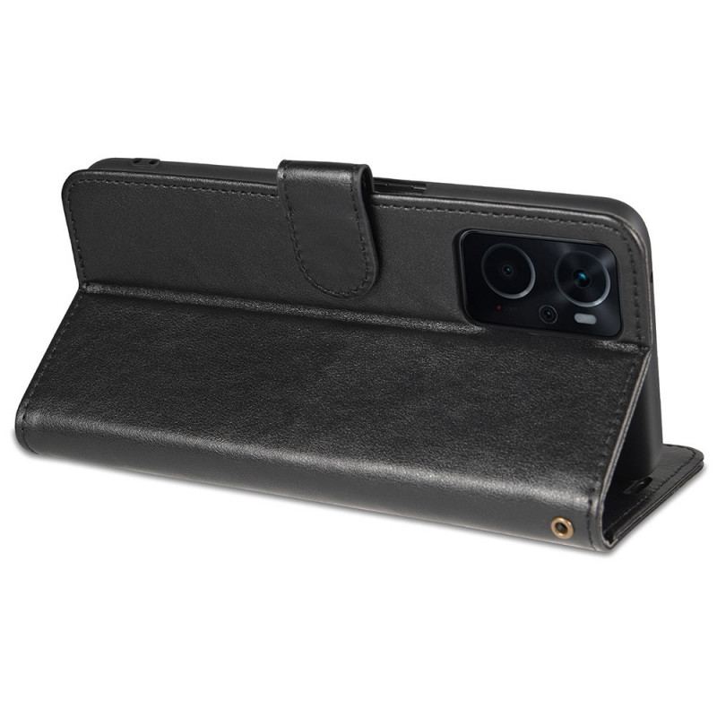 Capa Flip Para Realme 9i Couro Estilo Azns