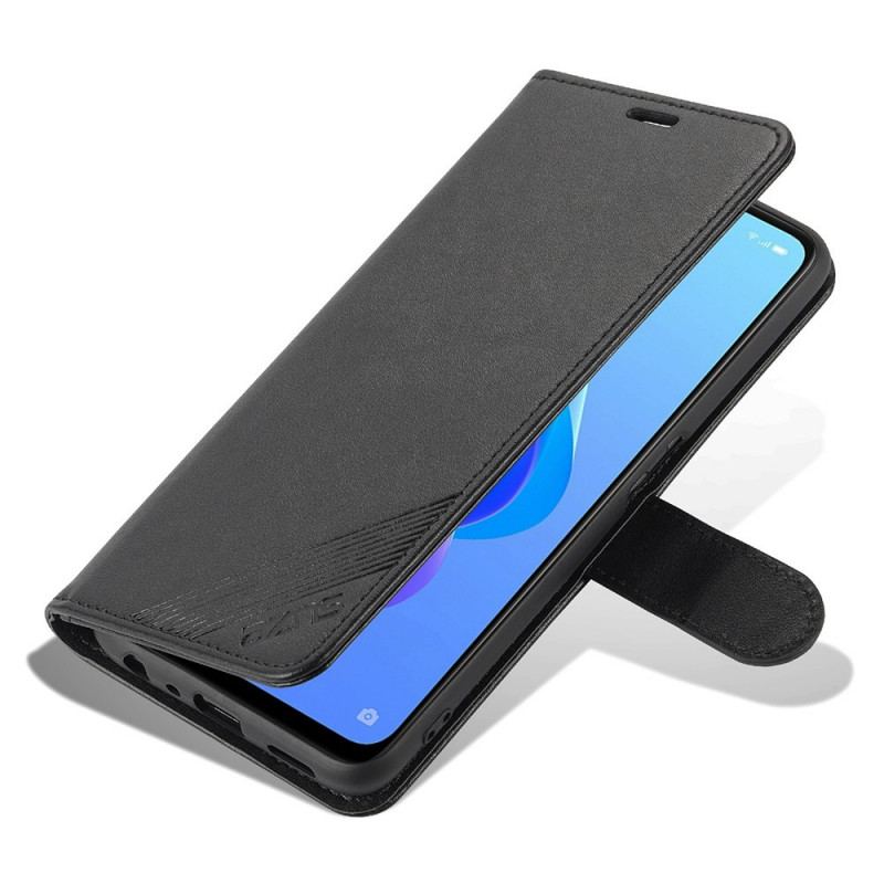 Capa Flip Para Realme 9i Couro Estilo Azns