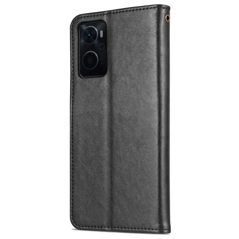 Capa Flip Para Realme 9i Couro Estilo Azns