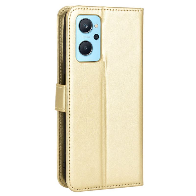 Capa Flip Para Realme 9i Couro Falso Chamativo