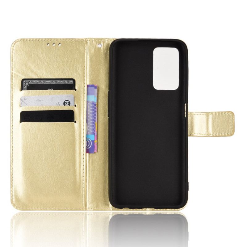 Capa Flip Para Realme 9i Couro Falso Chamativo