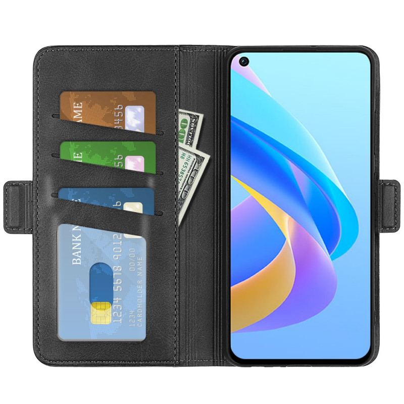 Capa Flip Para Realme 9i Fecho Magnético De Couro Sintético