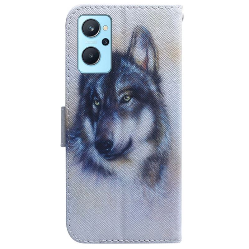 Capa Flip Para Realme 9i Pintura De Cachorro