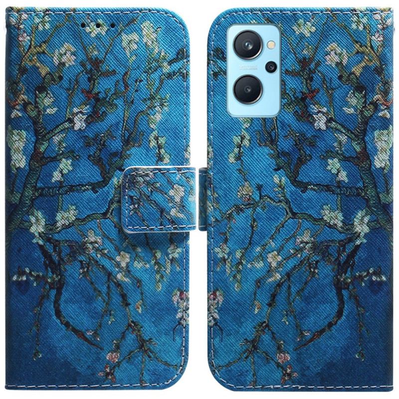 Capa Folio Para Realme 9i Ramos Floridos