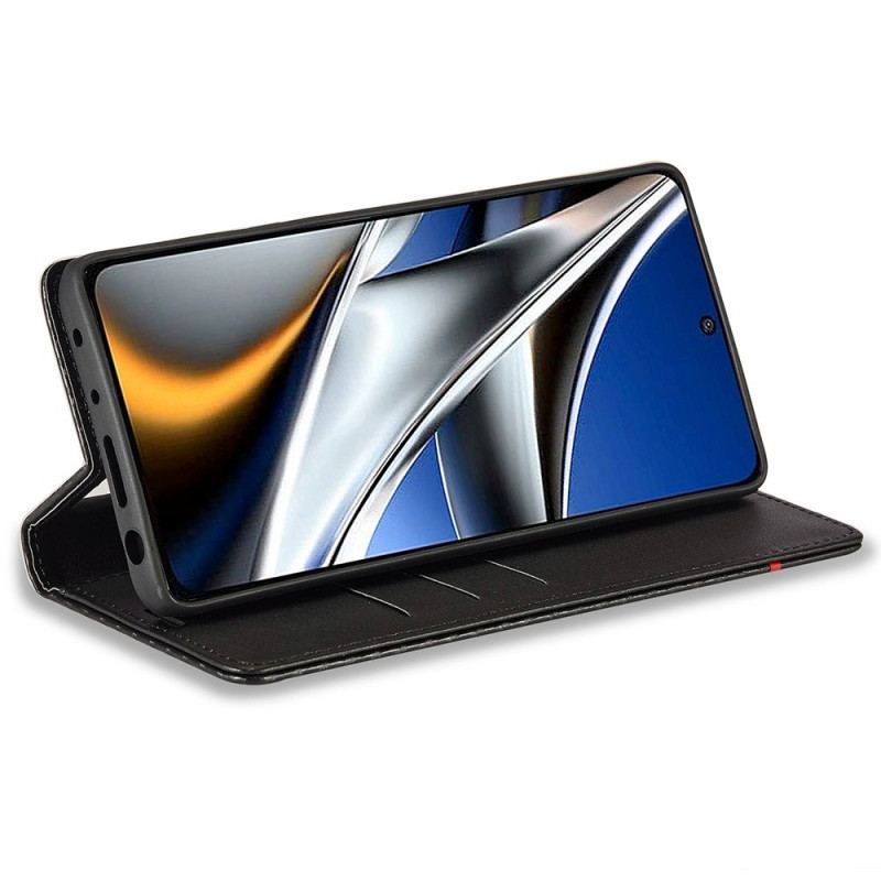 Capa De Celular Para Poco X4 Pro 5G Flip Fibra De Carbono Lc.imeeke