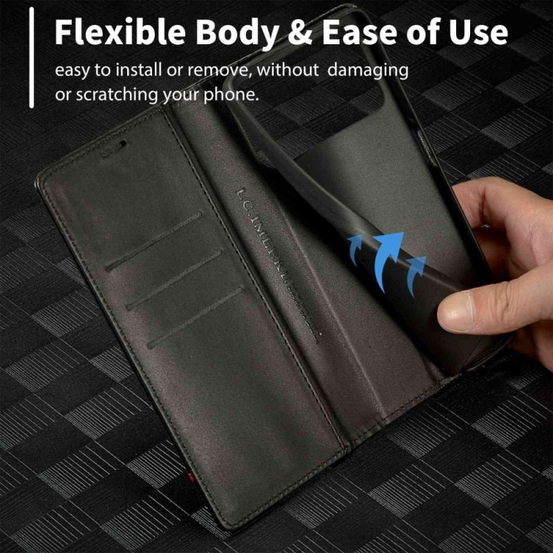 Capa De Celular Para Poco X4 Pro 5G Flip Fibra De Carbono Lc.imeeke