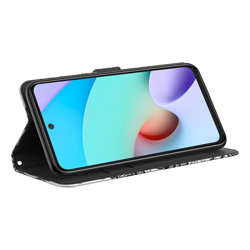 Capa De Couro Para Poco X4 Pro 5G De Cordão Renda Strappy