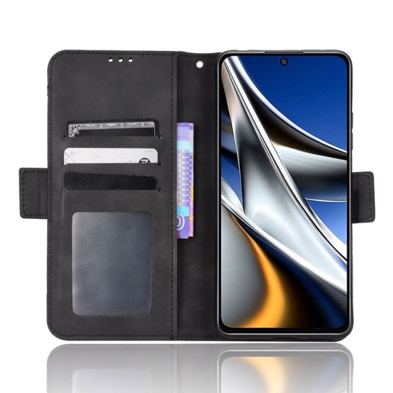 Capa Flip Para Poco X4 Pro 5G Cartões Múltiplos