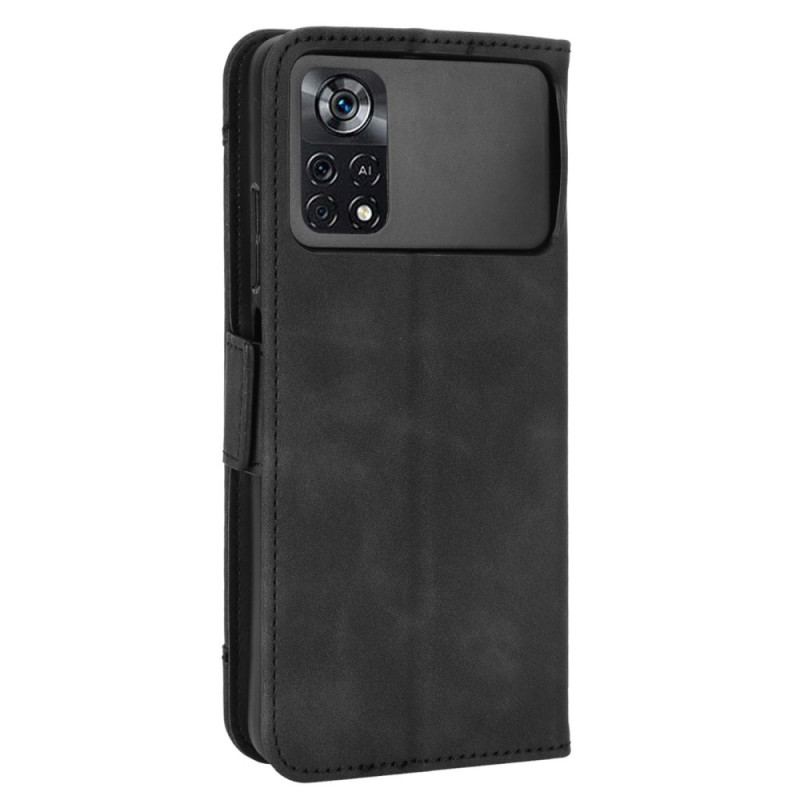 Capa Flip Para Poco X4 Pro 5G Cartões Múltiplos