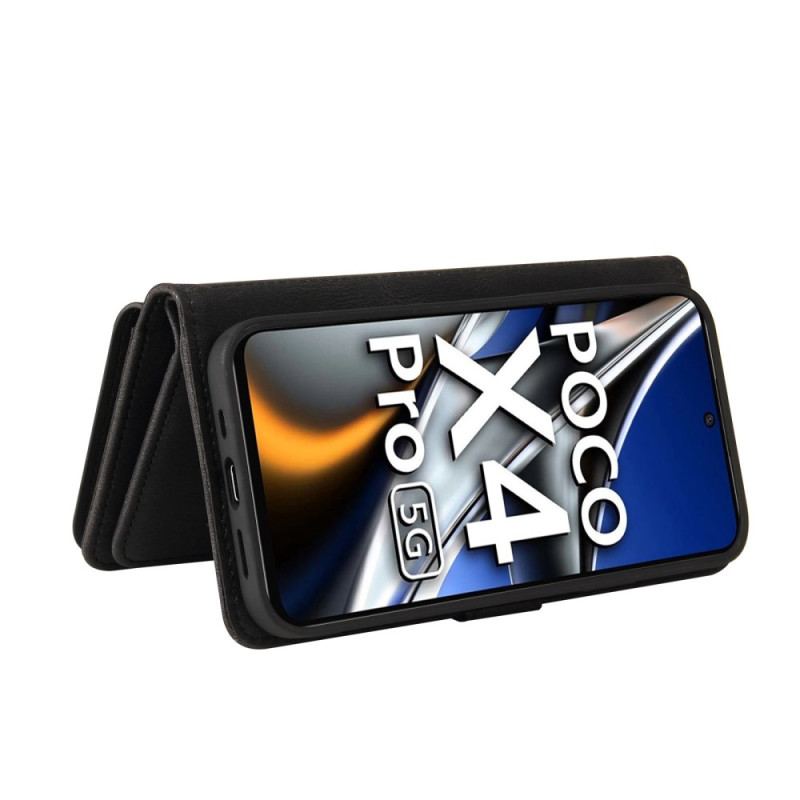 Capa Flip Para Poco X4 Pro 5G Titulares De Cartão Otimizados Multifuncionais