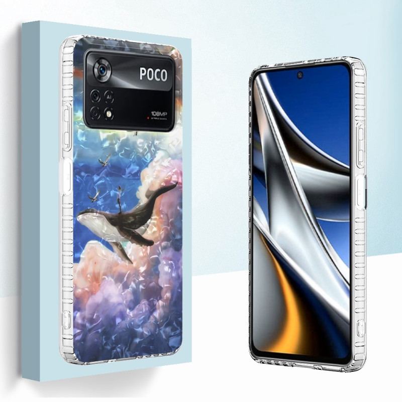 Capa Para Poco X4 Pro 5G Baleia Estilizada