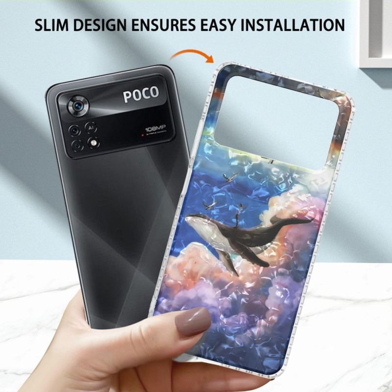 Capa Para Poco X4 Pro 5G Baleia Estilizada