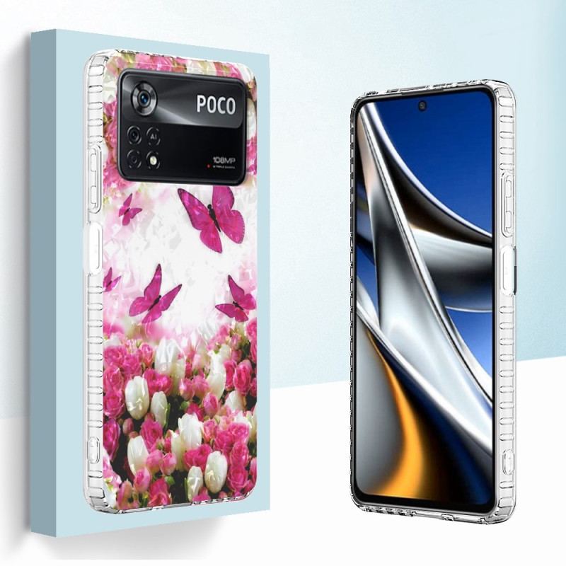 Capa Para Poco X4 Pro 5G Borboletas Estilosas