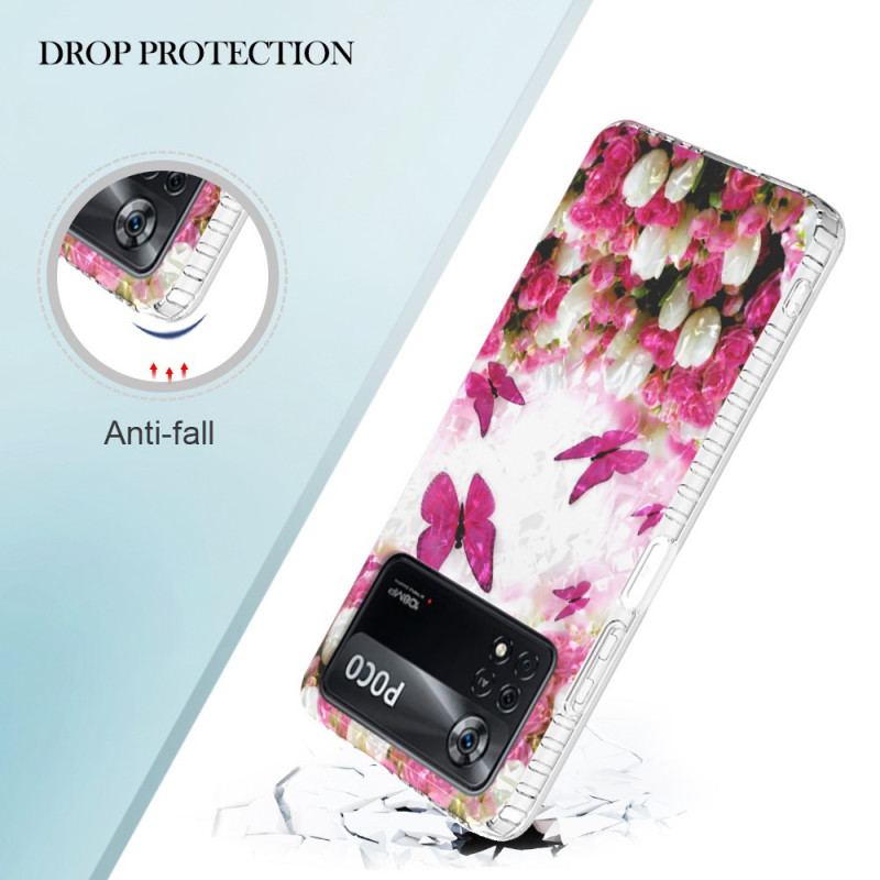 Capa Para Poco X4 Pro 5G Borboletas Estilosas