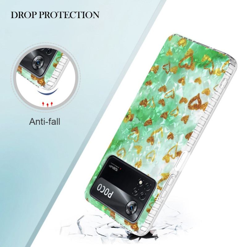 Capa Para Poco X4 Pro 5G Corações Estilosos