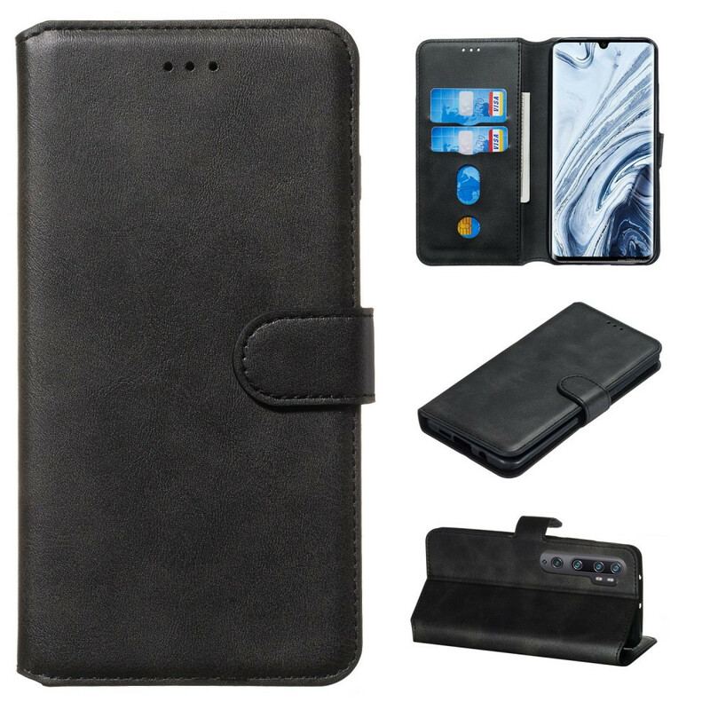 Capa De Couro Para Xiaomi Mi Note 10 / 10 Pro Flip Em Rabat Arrondit