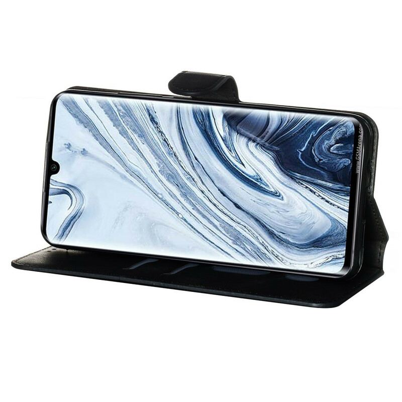 Capa De Couro Para Xiaomi Mi Note 10 / 10 Pro Flip Em Rabat Arrondit