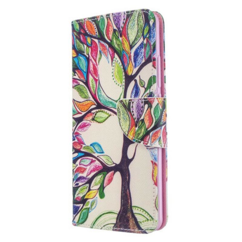 Capa Flip Para Xiaomi Mi Note 10 / 10 Pro Árvore Colorida