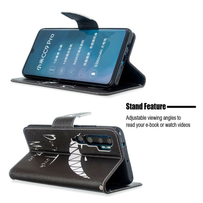 Capa Flip Para Xiaomi Mi Note 10 / 10 Pro Telefone Do Diabo