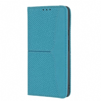 Capa De Couro Para Google Pixel 6 De Cordão Estilo De Couro Trançado Com Tiras