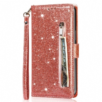 Capa Flip Para Google Pixel 6 Bolsa De Moedas Glitter