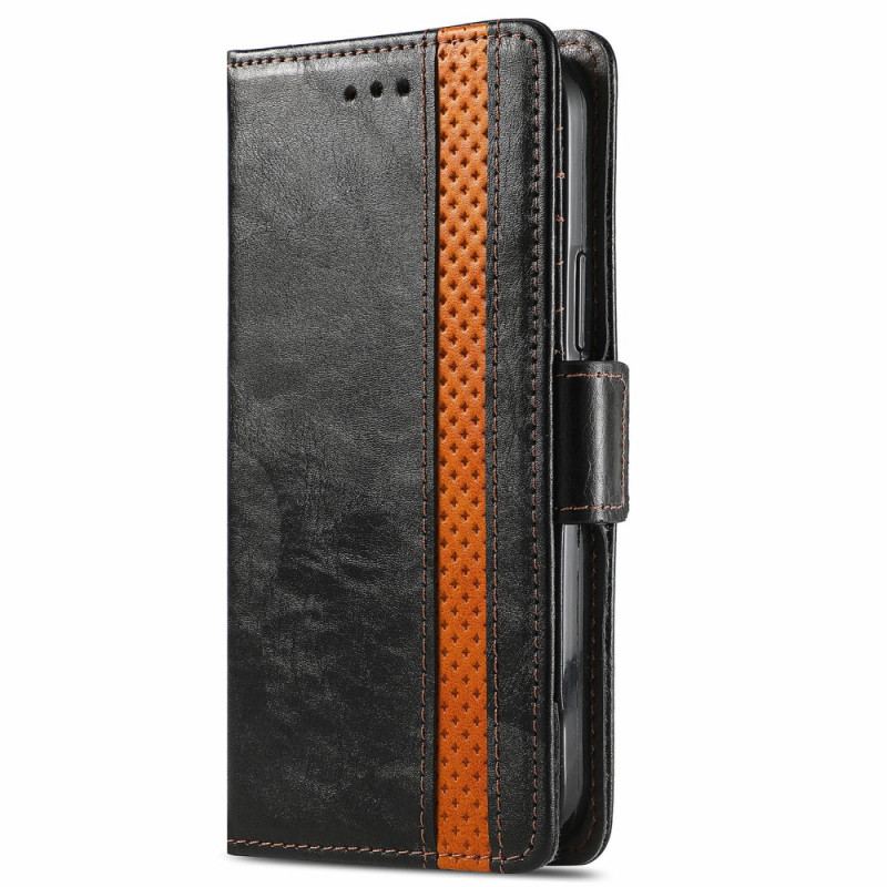 Capa Flip Para Google Pixel 6 Casene De Fecho Duplo Bicoloro