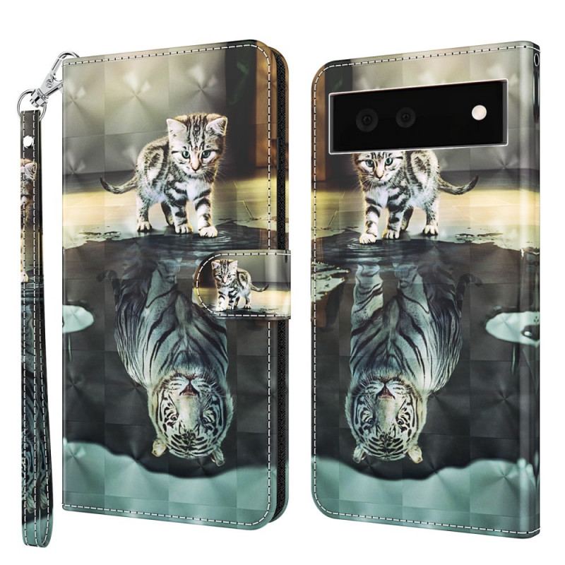 Capa Flip Para Google Pixel 6 Ernesto E A Reflexão