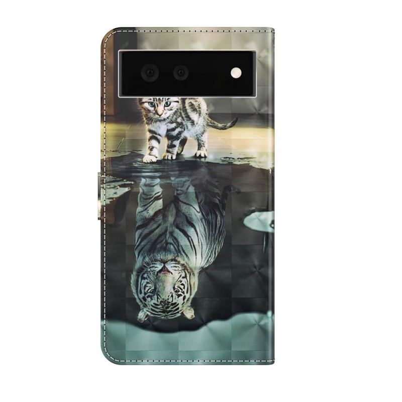 Capa Flip Para Google Pixel 6 Ernesto E A Reflexão