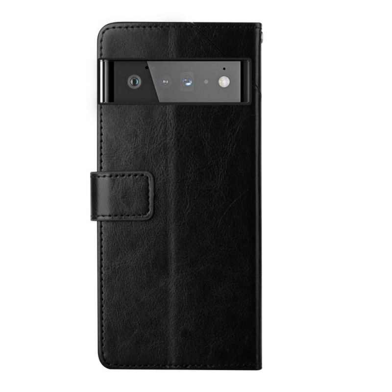 Capa Flip Para Google Pixel 6 Estilo Couro Geo Y Design