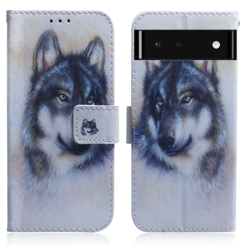 Capa Flip Para Google Pixel 6 Olhar Canino
