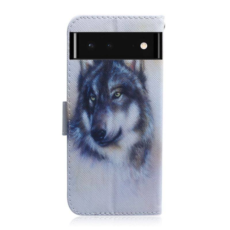 Capa Flip Para Google Pixel 6 Olhar Canino