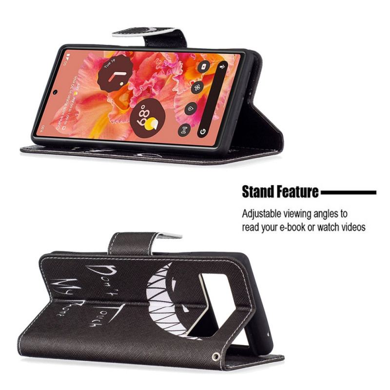 Capa Flip Para Google Pixel 6 Telefone Do Diabo