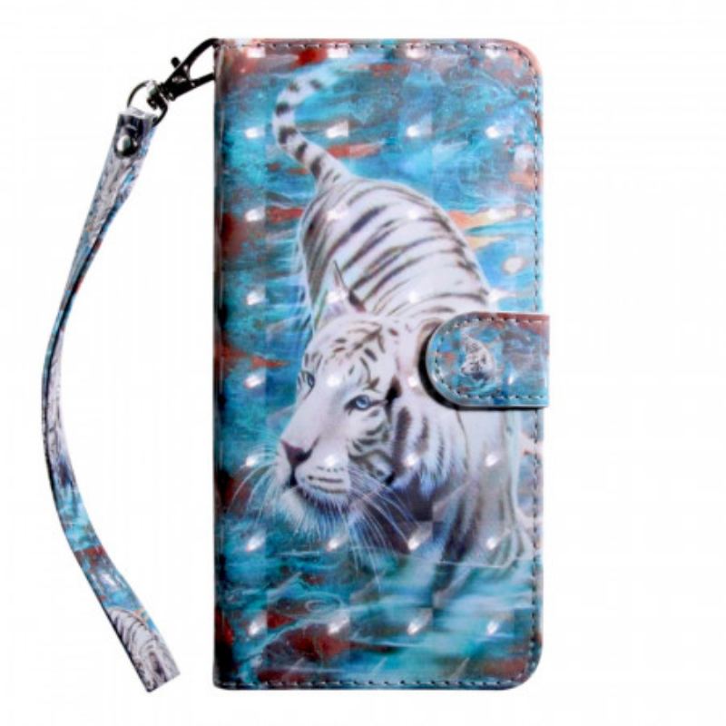 Capa Flip Para Google Pixel 6 Tigre Na Água