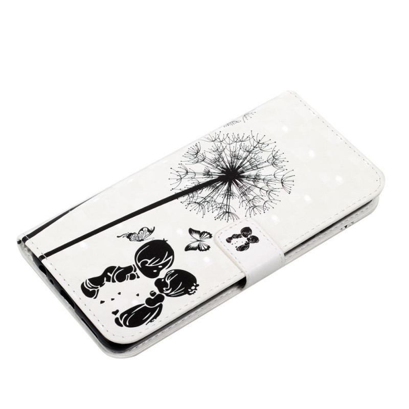Capa Folio Para Google Pixel 6 Bebê Amor Dente De Leão